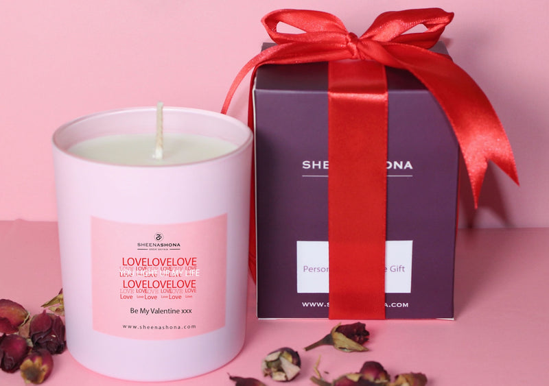 Special Edition Peony & Rose Personalised Luxury Soya Wax Gift Boxed Candle