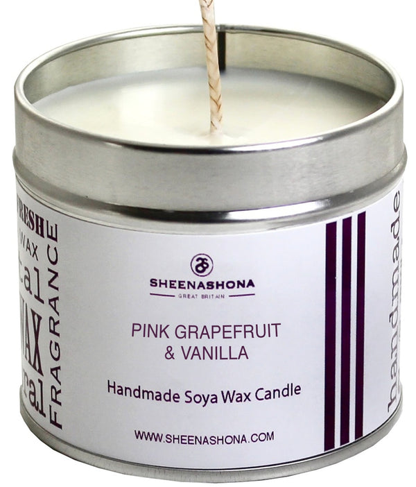 Pink Grapefruit & Vanilla Signature Soya Wax Candle Tin