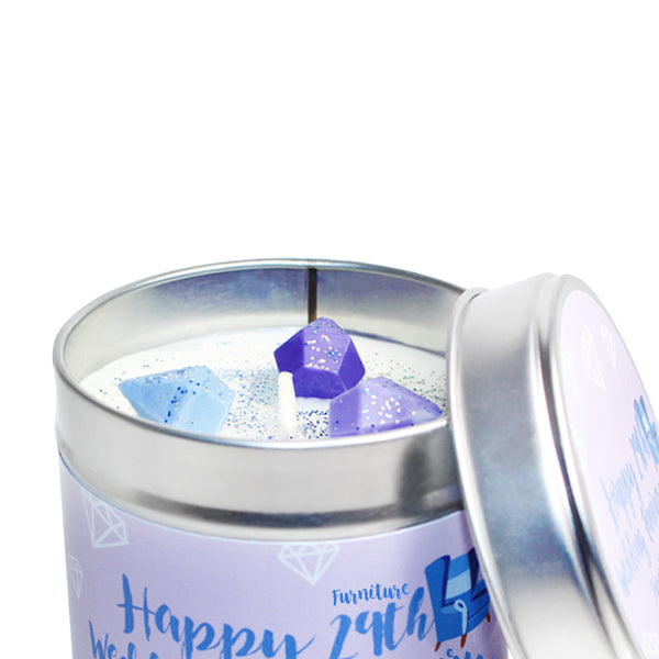 Personalised 29th Furniture Wedding Anniversary Candle Tin