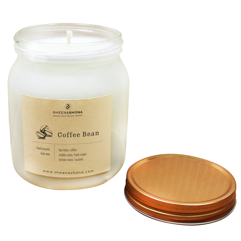 Coffee Bean Soya Wax Large Honey Jar Candle