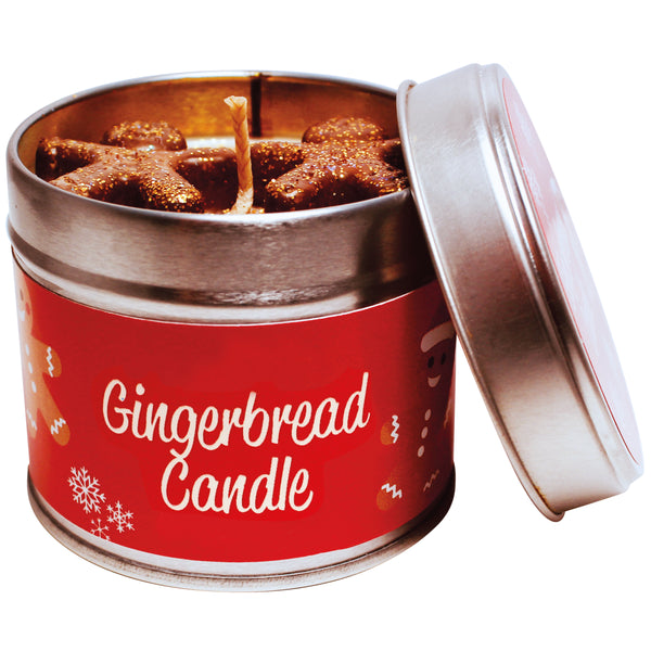 Gingerbread Christmas Warm Soya Wax Candle Tin