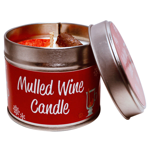 Mulled Wine Christmas Warm Soya Wax Candle Tin